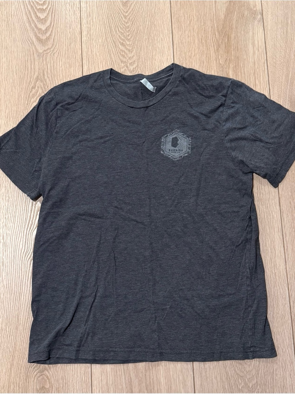 Gildan Men's Dark Gray Crew Neck T-Shirt - Burnish Brewing